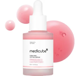 medicube PDRN 粉红肽精华,含三文鱼 DNA | 粉红发光精华,含肽和烟酰胺,保湿紧致肌肤 | 不均匀肤色护理 | 韩国护肤,1.01 液体盎司