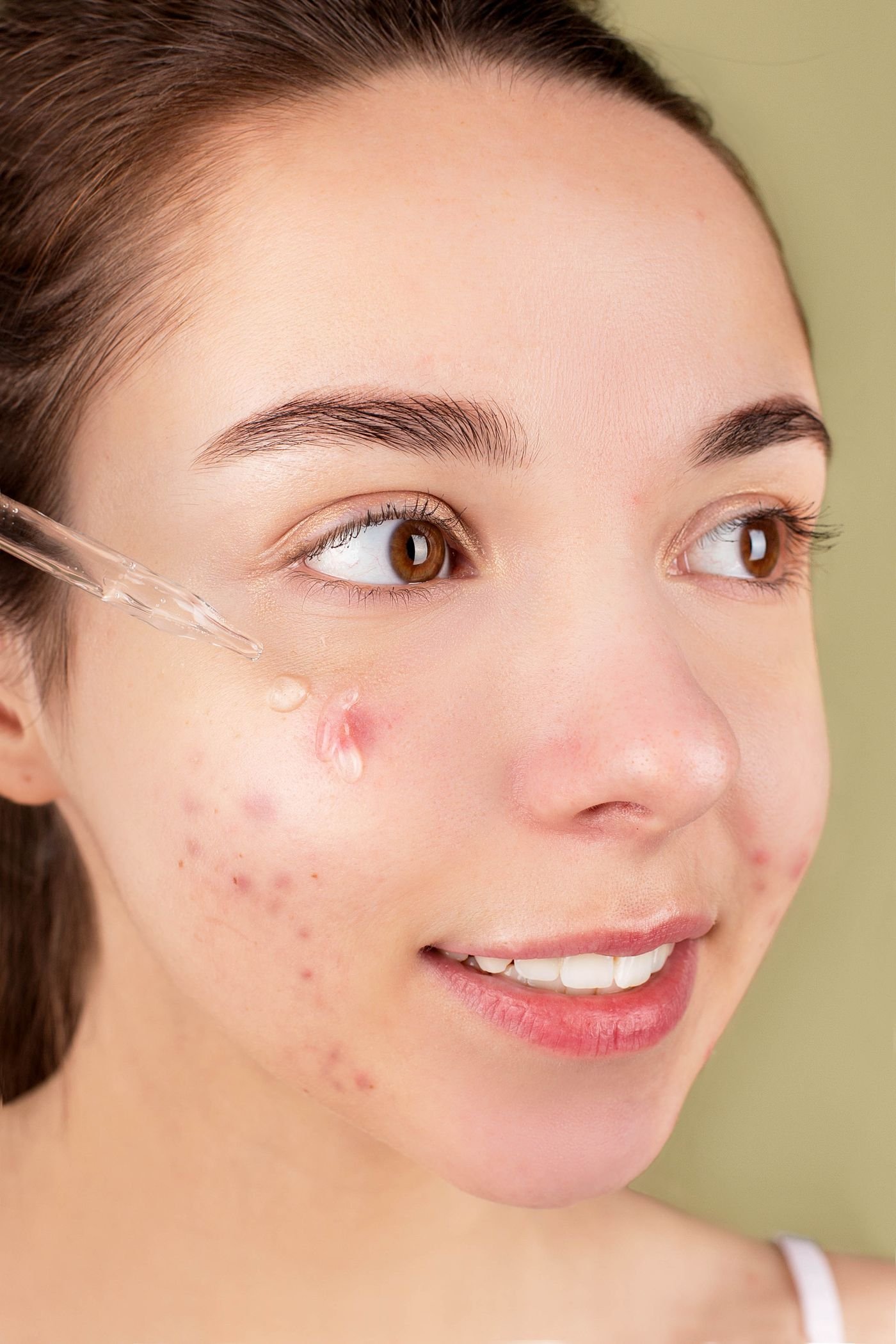 Close-up skincare application